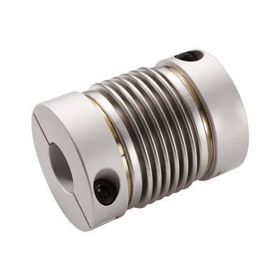 High Precision Shaft Coupler Silver Flex Shaft Bellows Coupling Customized